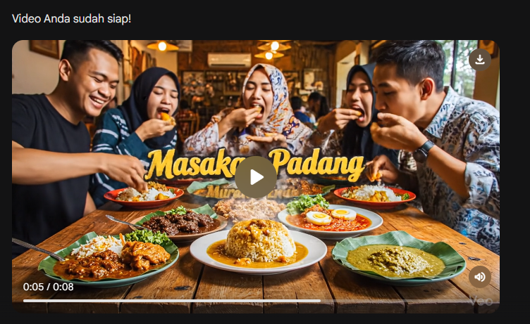 Video promosi untuk warung padang
